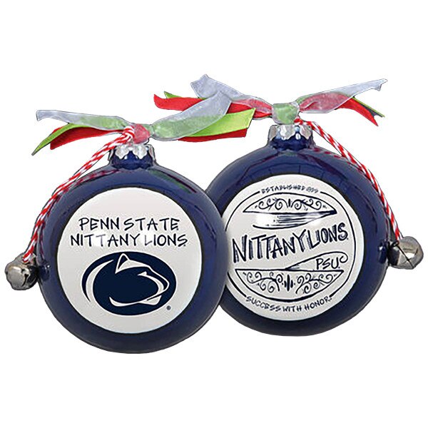ceramic ball ornament with Penn State Nittany Lions text and Athletic Logo